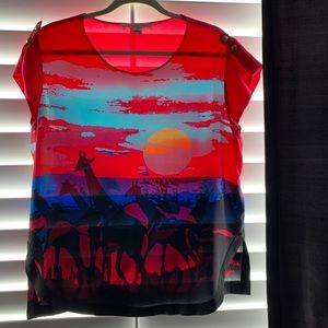 Diane von Furstenberg colorful blouse